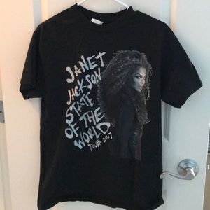 Janet Jackson 2017 Tour T-shirt with Dates on Back